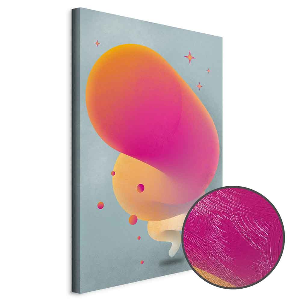 Pink Abstract Streak Vertical Canvas Print