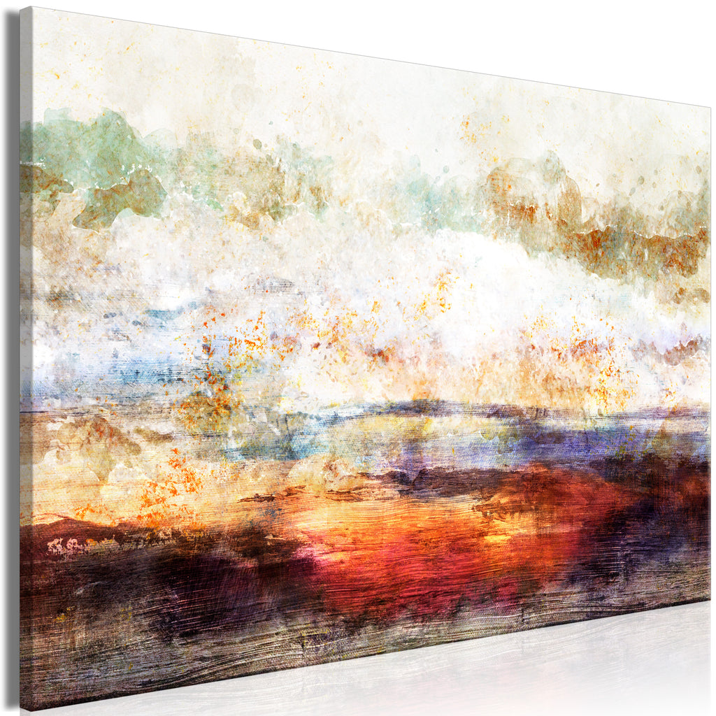 Gold Rush Canvas Print Wide with Abstract Design