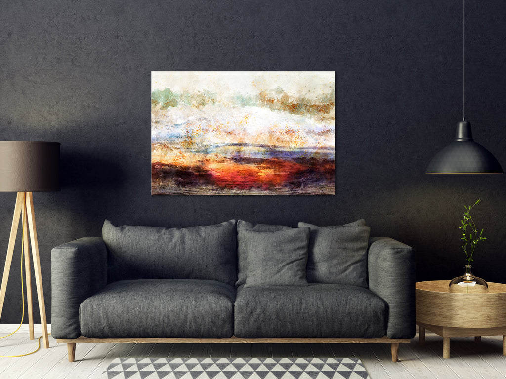 Gold Rush Canvas Print Wide with Abstract Design