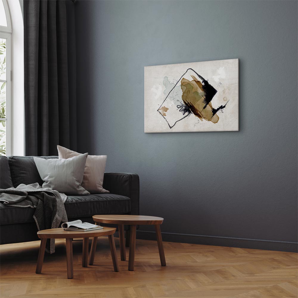 Abstract Watercolor Composition Wide Canvas Print