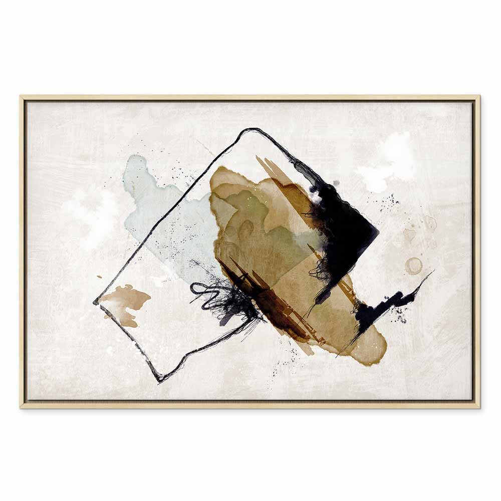 Abstract Watercolor Composition Wide Canvas Print
