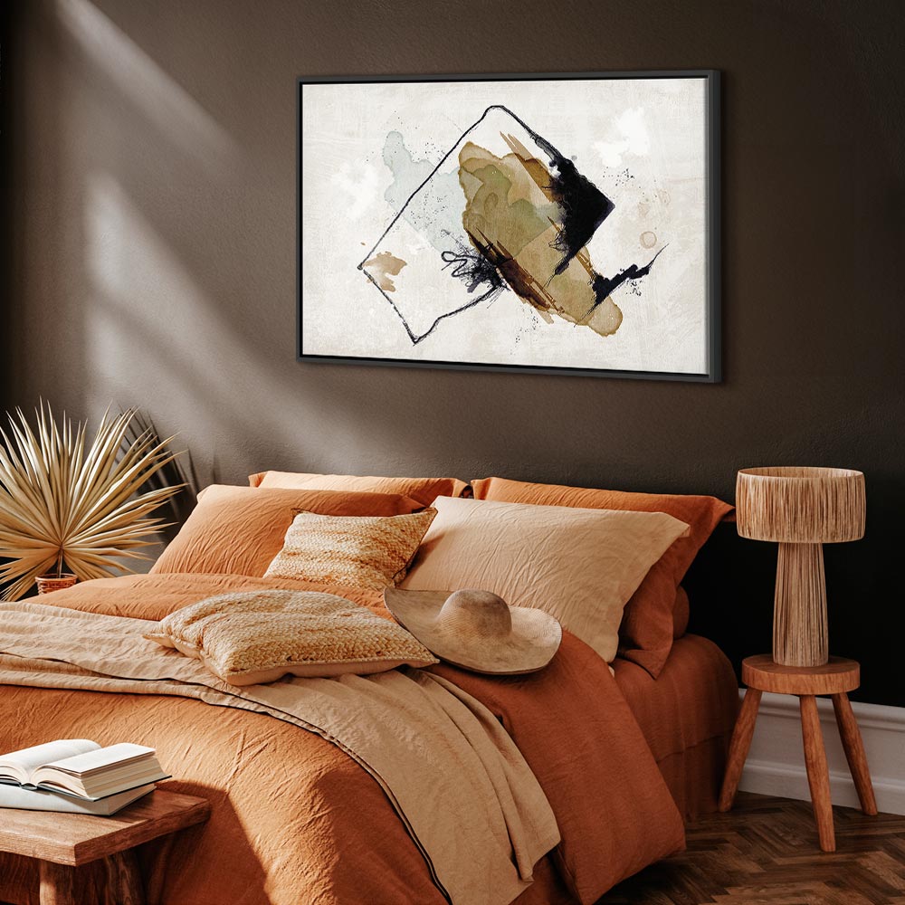 Abstract Watercolor Composition Wide Canvas Print