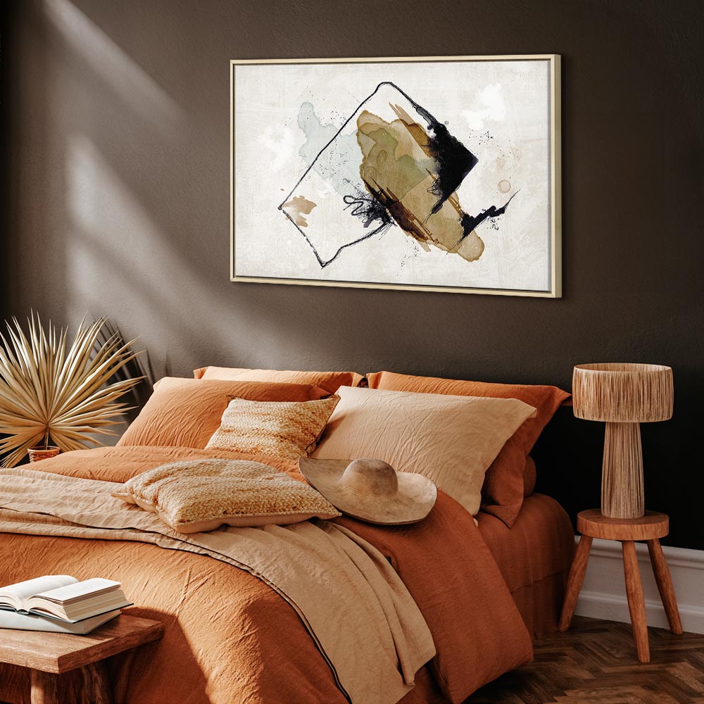 Abstract Watercolor Composition Wide Canvas Print