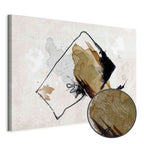 Abstract Watercolor Composition Wide Canvas Print