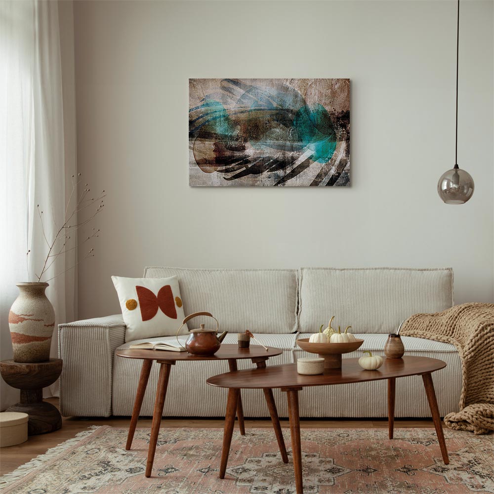 Abstract Plume Texture Wide Canvas Print