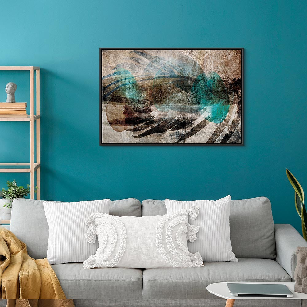 Abstract Plume Texture Wide Canvas Print