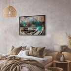 Abstract Plume Texture Wide Canvas Print