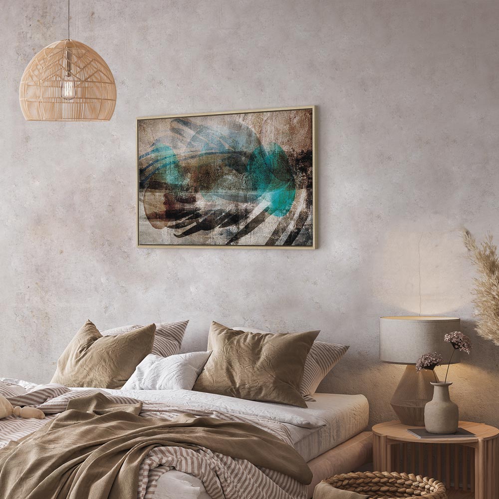 Abstract Plume Texture Wide Canvas Print