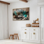 Abstract Plume Texture Wide Canvas Print