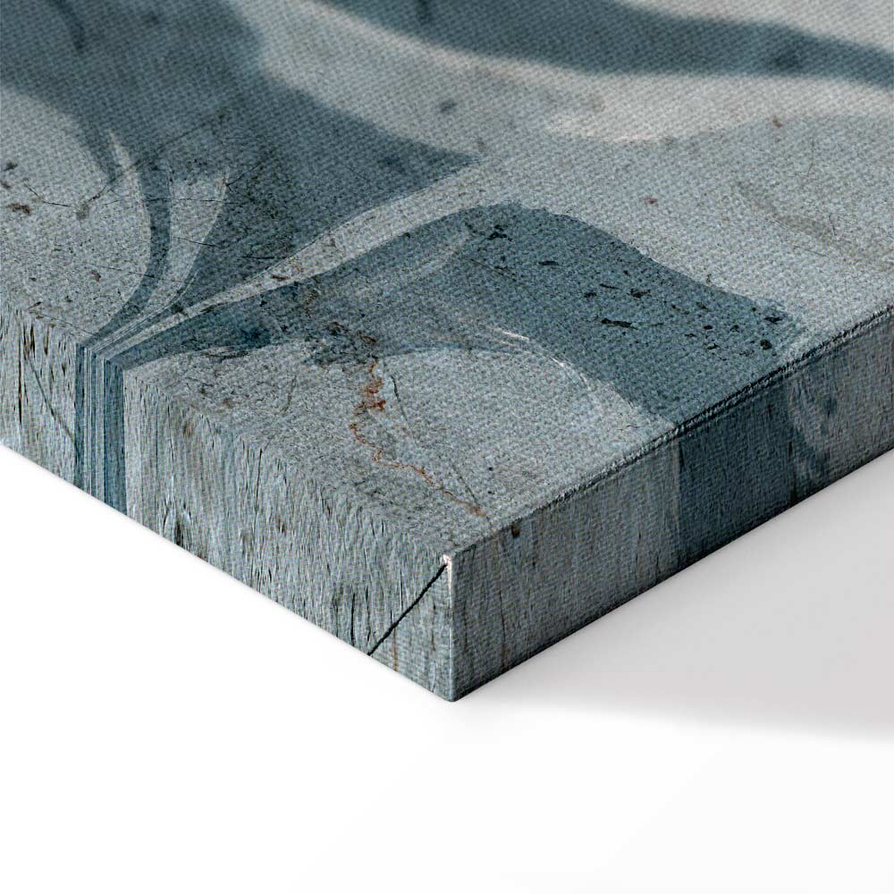 Marbled Reflection Abstract Wide Canvas Print