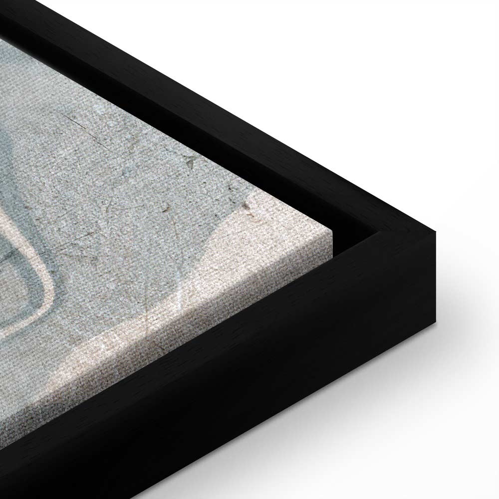 Marbled Reflection Abstract Wide Canvas Print