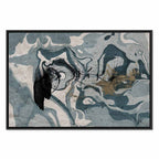 Marbled Reflection Abstract Wide Canvas Print