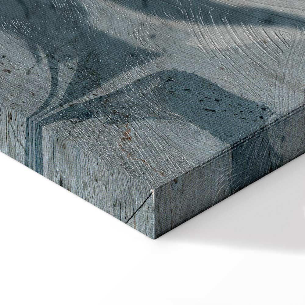 Marbled Reflection Abstract Wide Canvas Print