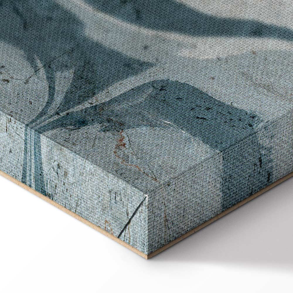 Marbled Reflection Abstract Wide Canvas Print