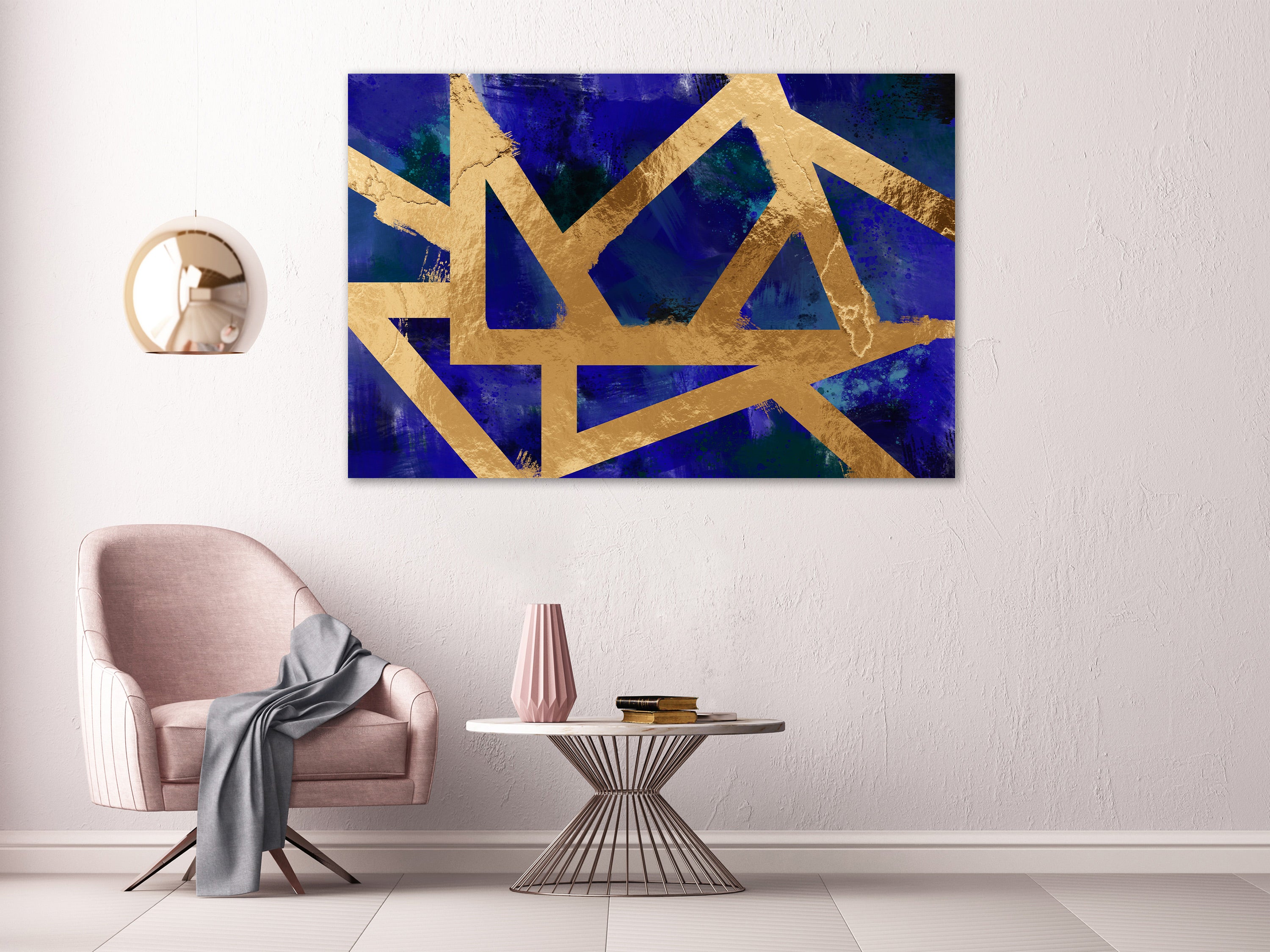 Canvas Print Featuring Elegant Geometric Shapes