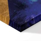 Golden Geometric Abstract Canvas Print