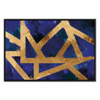 Golden Geometric Abstract Canvas Print