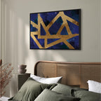 Golden Geometric Abstract Canvas Print