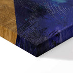 Golden Geometric Abstract Canvas Print