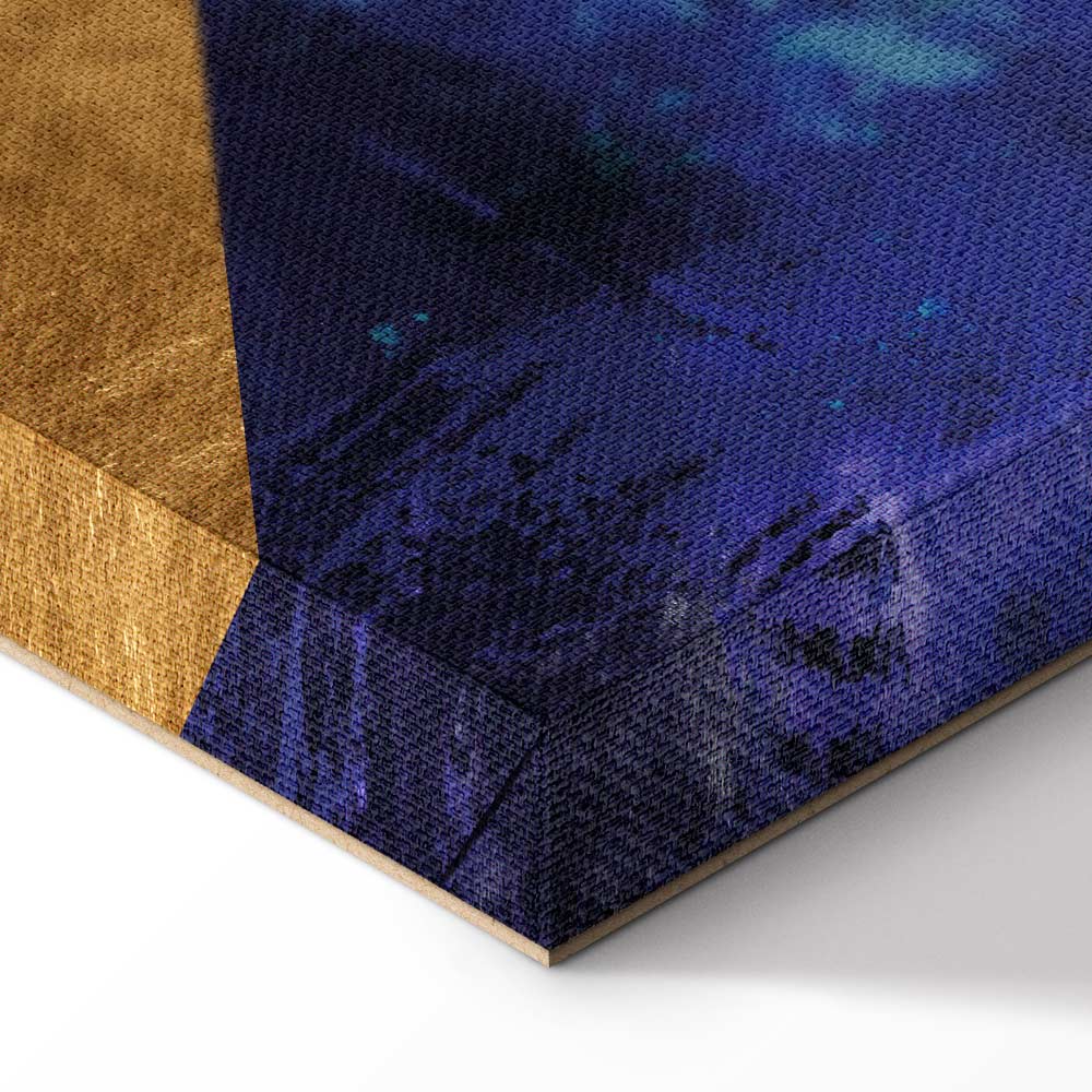 Golden Geometric Abstract Canvas Print