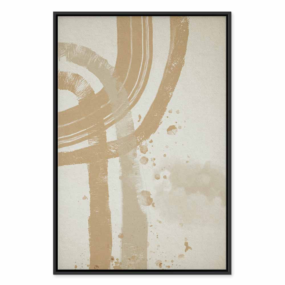 Beige Minimalist Abstract Vertical Canvas Print