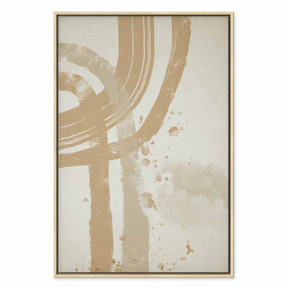 Beige Minimalist Abstract Vertical Canvas Print