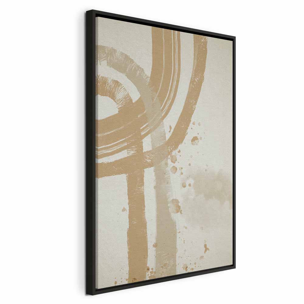 Beige Minimalist Abstract Vertical Canvas Print
