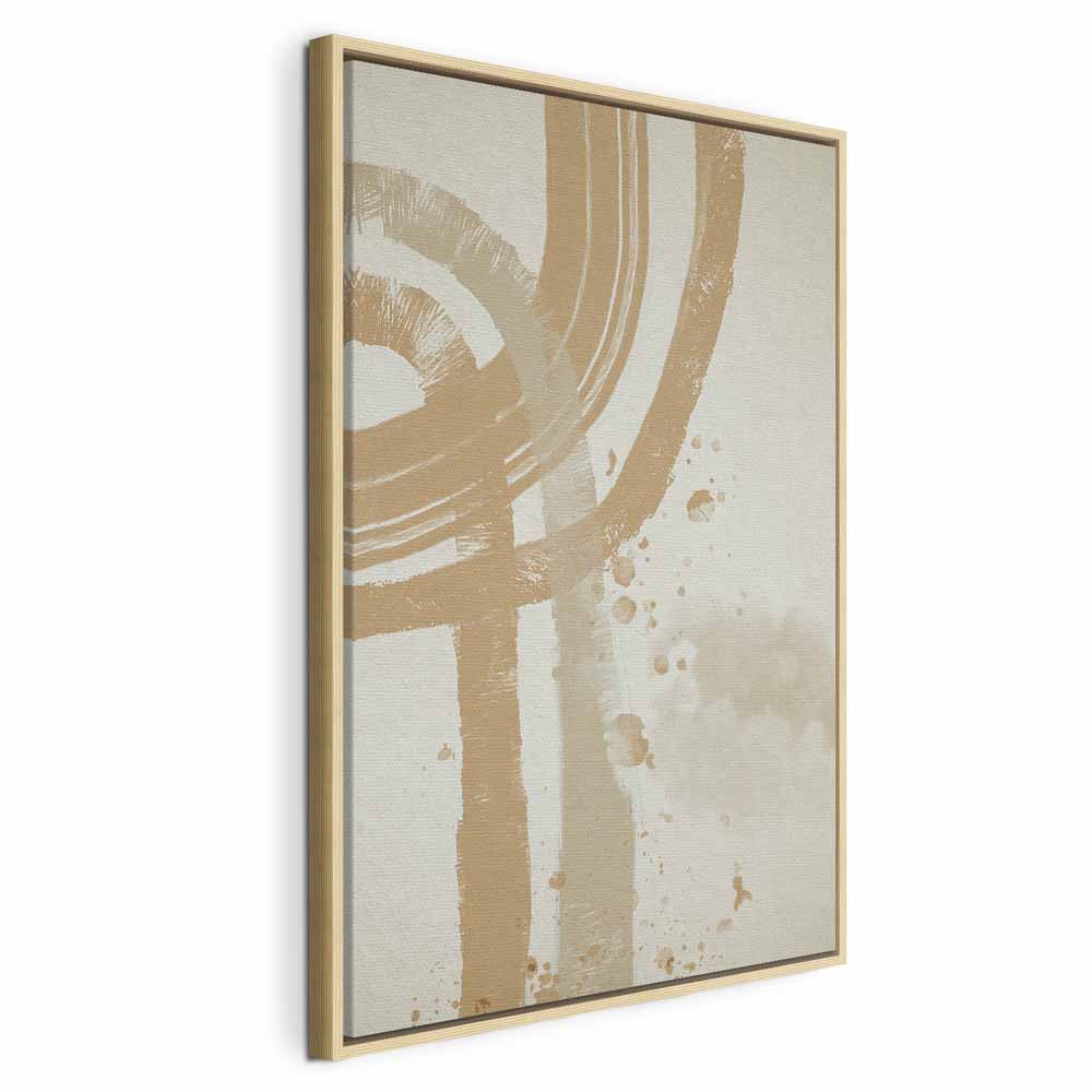 Beige Minimalist Abstract Vertical Canvas Print