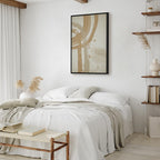 Beige Minimalist Abstract Vertical Canvas Print