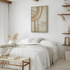 Beige Minimalist Abstract Vertical Canvas Print