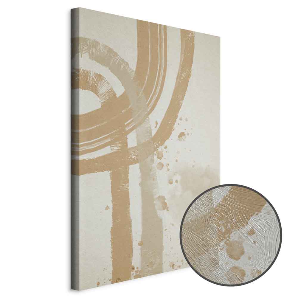 Beige Minimalist Abstract Vertical Canvas Print