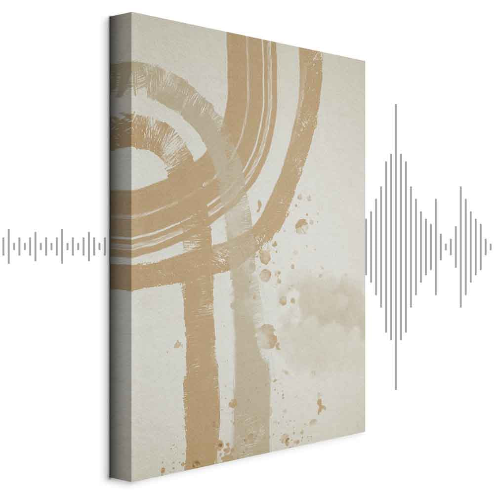 Beige Minimalist Abstract Vertical Canvas Print