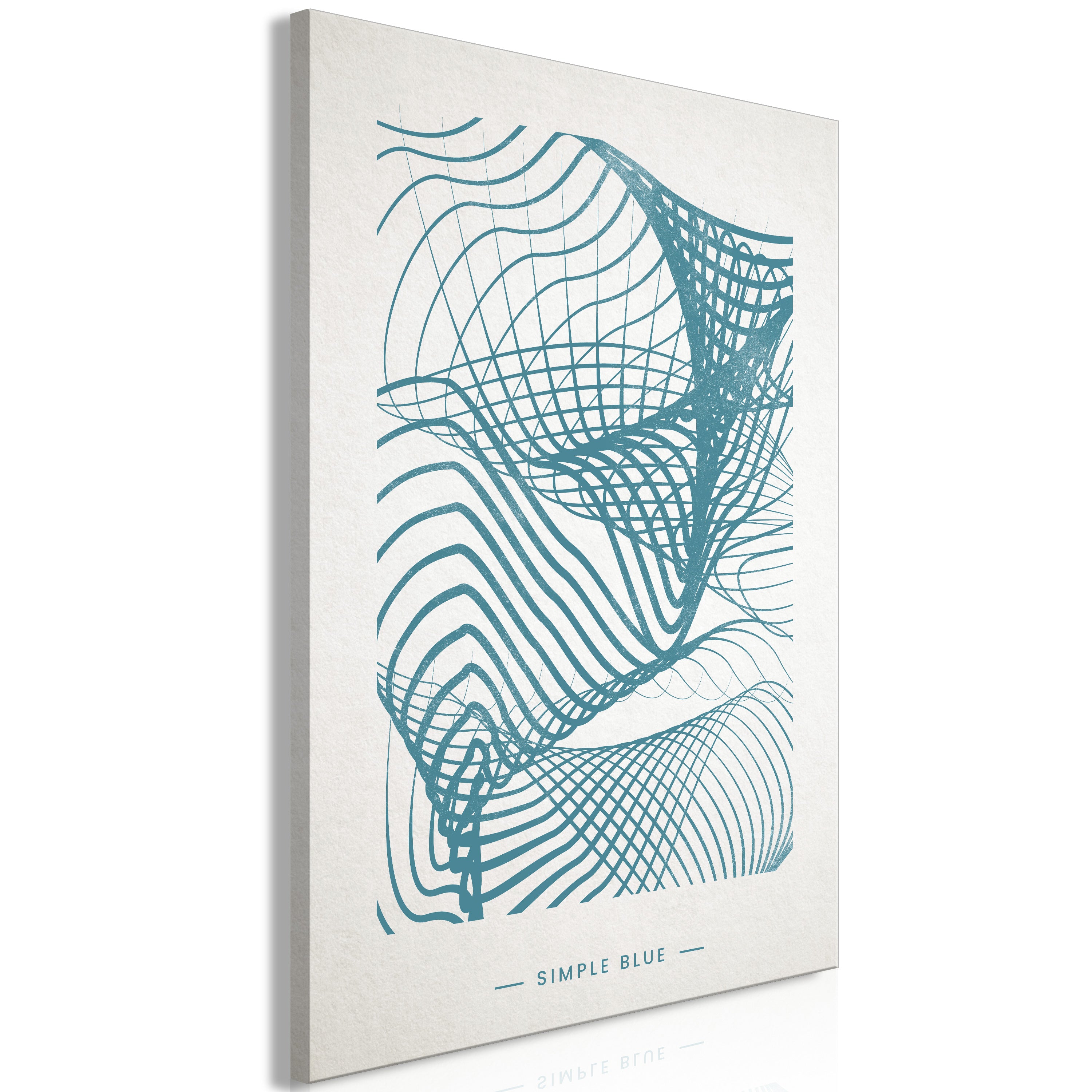 Stylish Abstract Canvas Print in Blue Tones