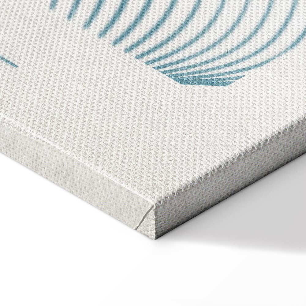 Simple Blue Abstract Vertical Canvas Print