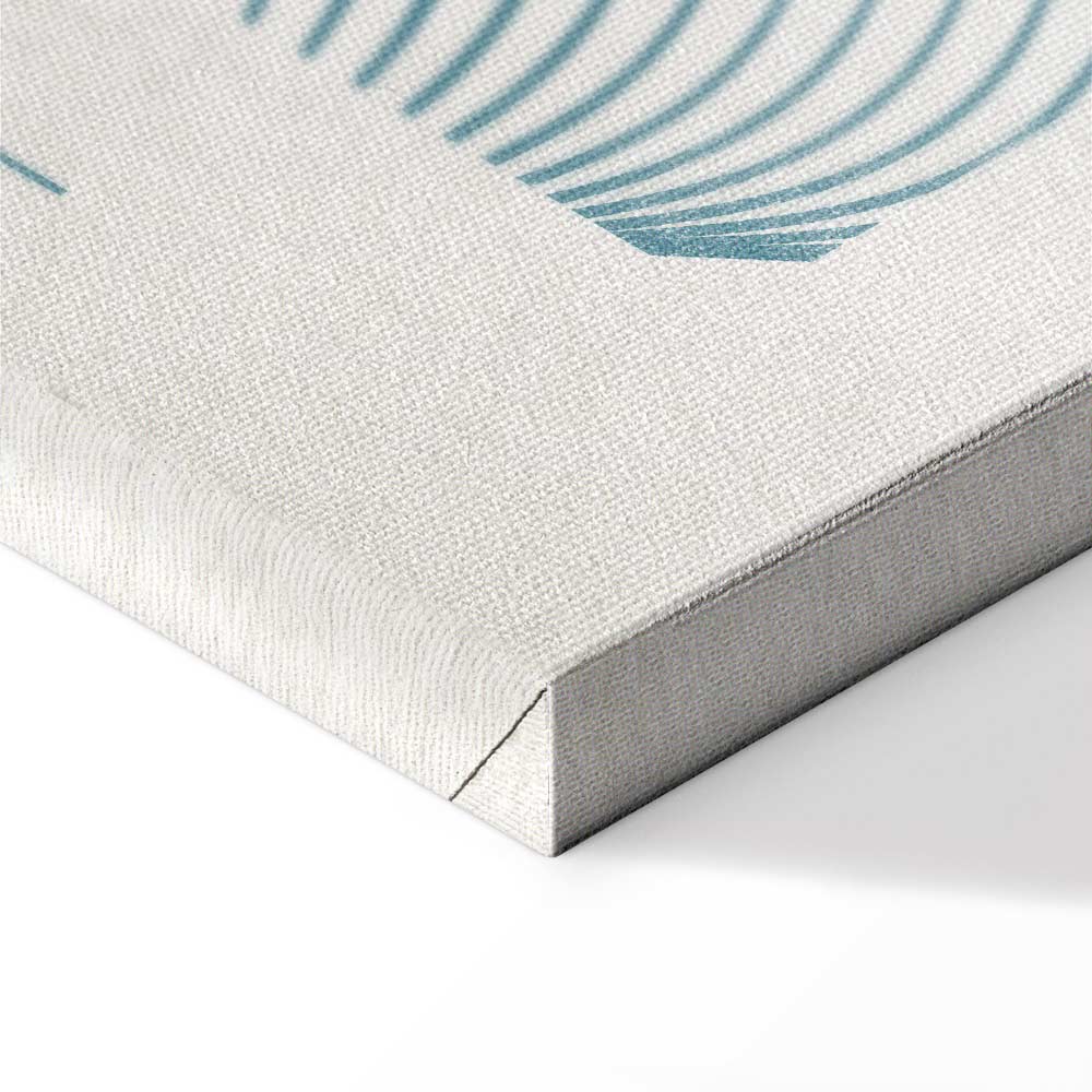 Simple Blue Abstract Vertical Canvas Print