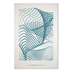 Simple Blue Abstract Vertical Canvas Print