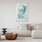 Simple Blue Abstract Vertical Canvas Print