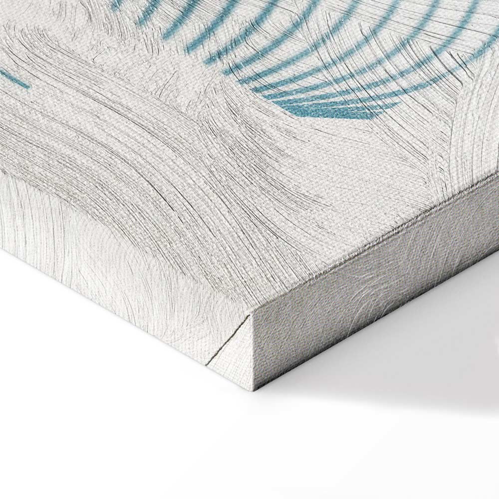 Simple Blue Abstract Vertical Canvas Print