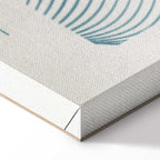 Simple Blue Abstract Vertical Canvas Print