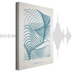 Simple Blue Abstract Vertical Canvas Print