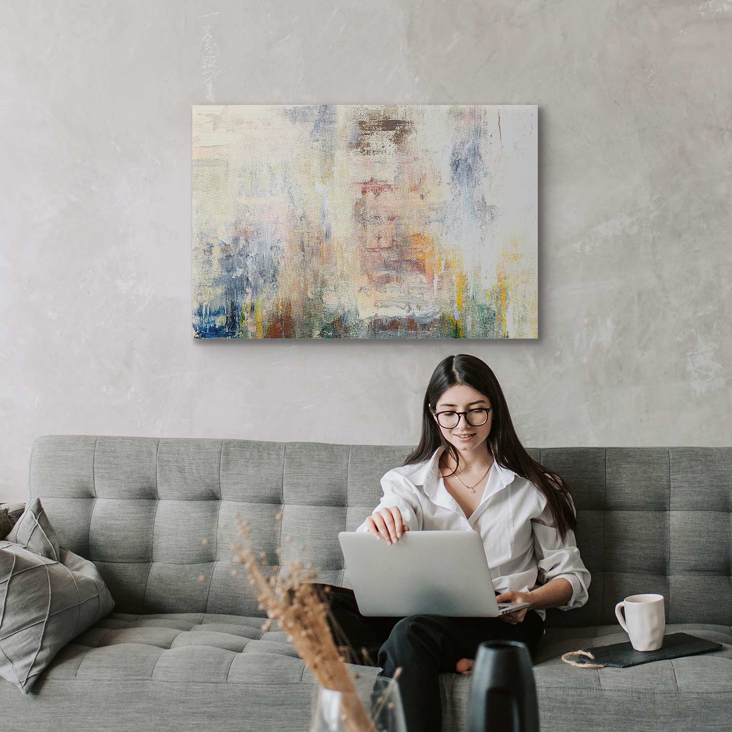 Cosmic Nebula Abstract Canvas Print