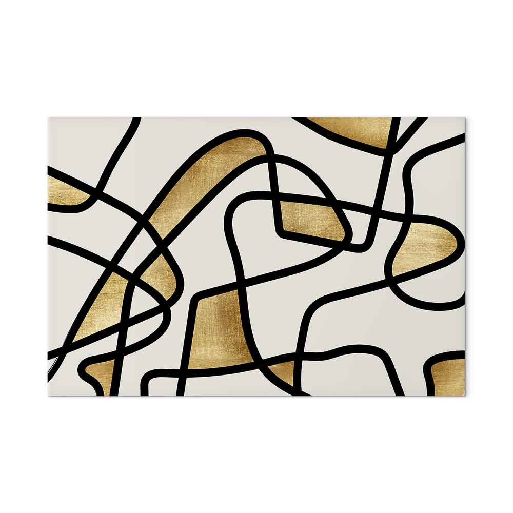 Golden Spiral Abstract Modern Canvas Print