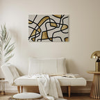 Golden Spiral Abstract Modern Canvas Print