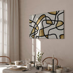 Golden Spiral Abstract Modern Canvas Print