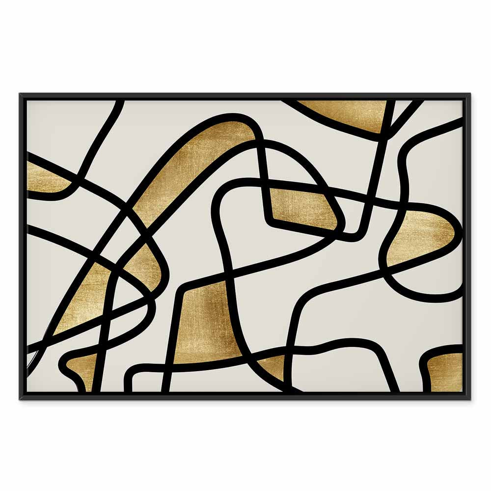Golden Spiral Abstract Modern Canvas Print