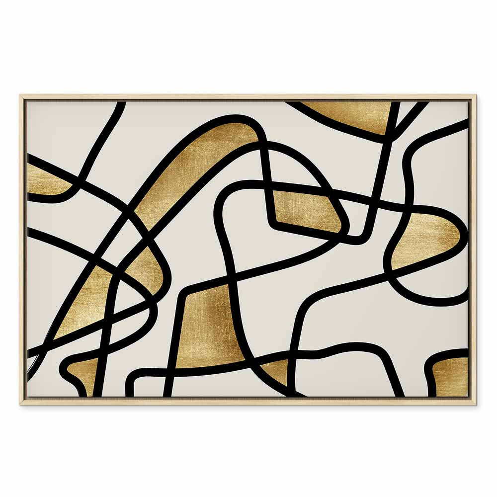 Golden Spiral Abstract Modern Canvas Print