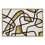 Golden Spiral Abstract Modern Canvas Print