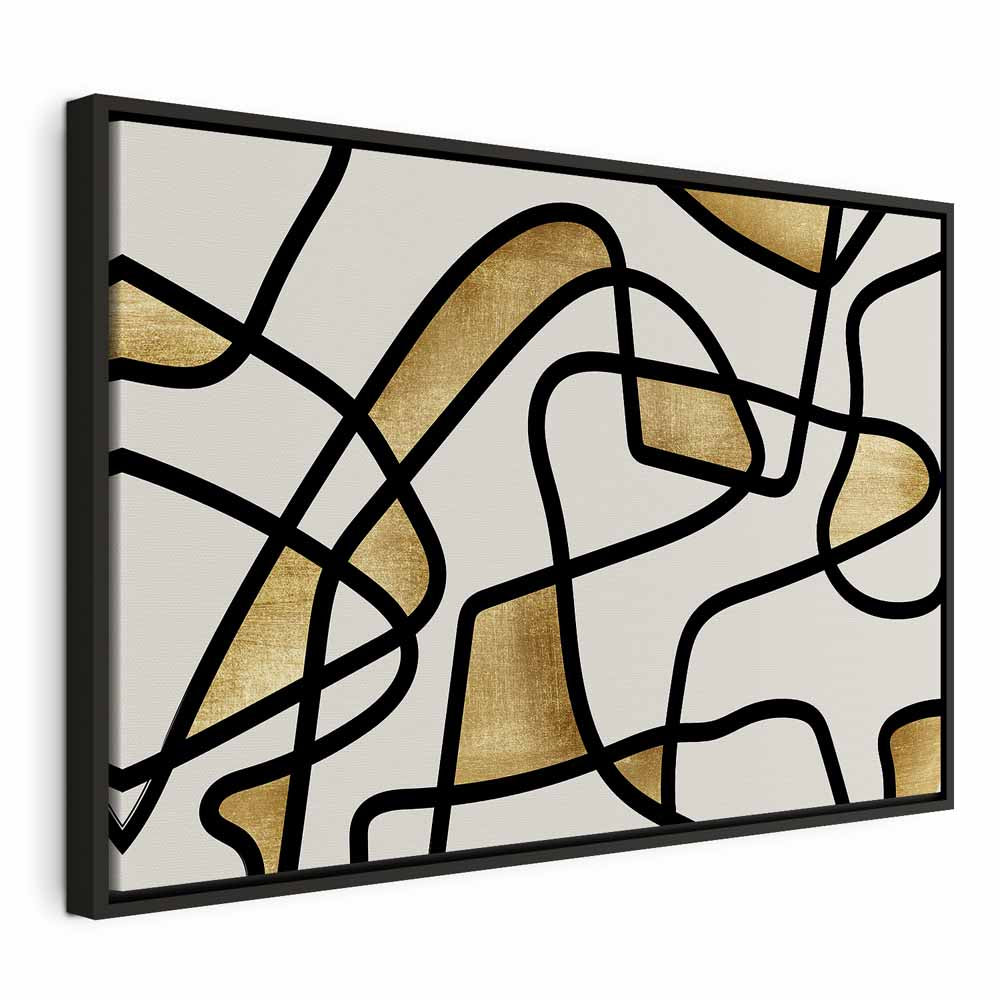 Golden Spiral Abstract Modern Canvas Print