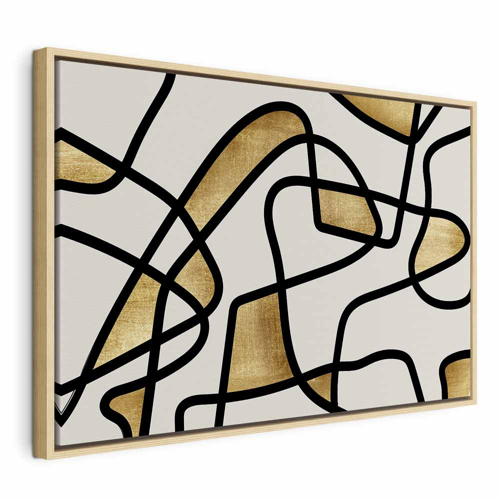 Golden Spiral Abstract Modern Canvas Print