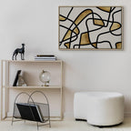 Golden Spiral Abstract Modern Canvas Print